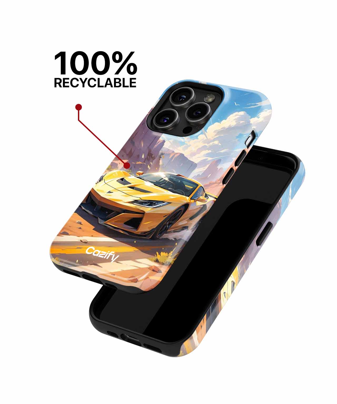 Sunny Desert Racer Adventure iPhone case Case Cazify - Delivery Canada