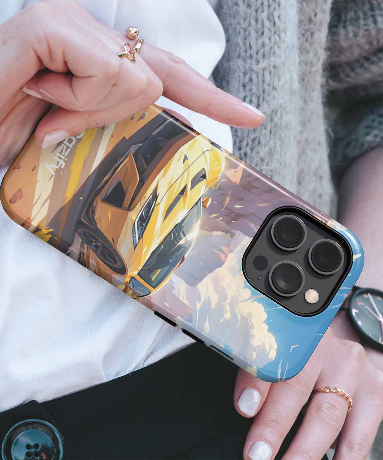 Sunny Desert Racer Adventure iPhone case Case Cazify - Delivery Canada