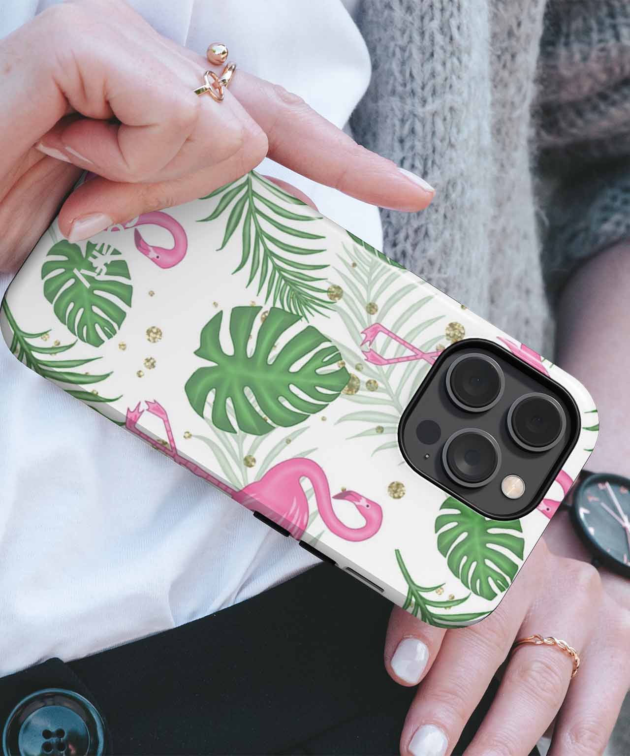 Sunny Flamingo Party Vibes iPhone case Case Cazify - Delivery Canada