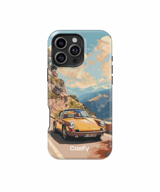 Sunny Mountain Drive Vintage Vibes iPhone case Case Cazify - Delivery Canada