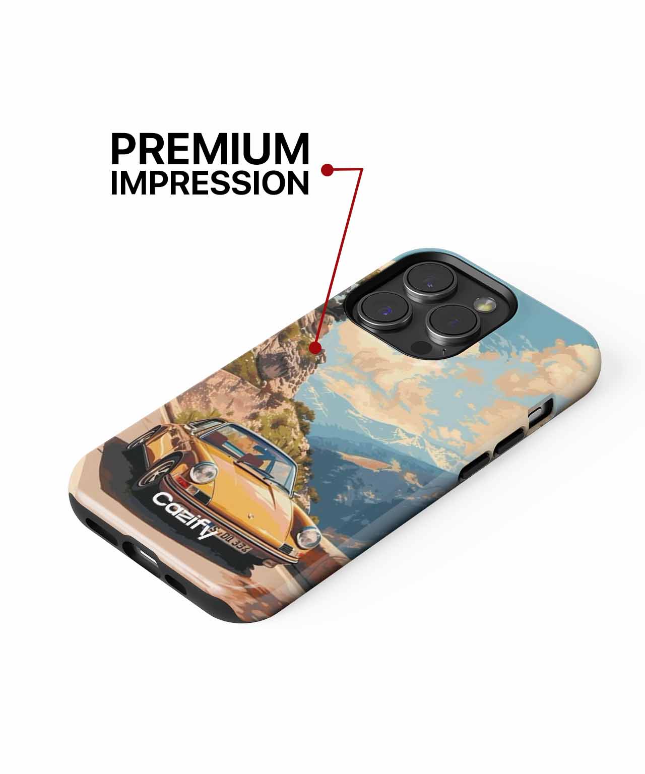 Sunny Mountain Drive Vintage Vibes iPhone case Case Cazify - Delivery Canada