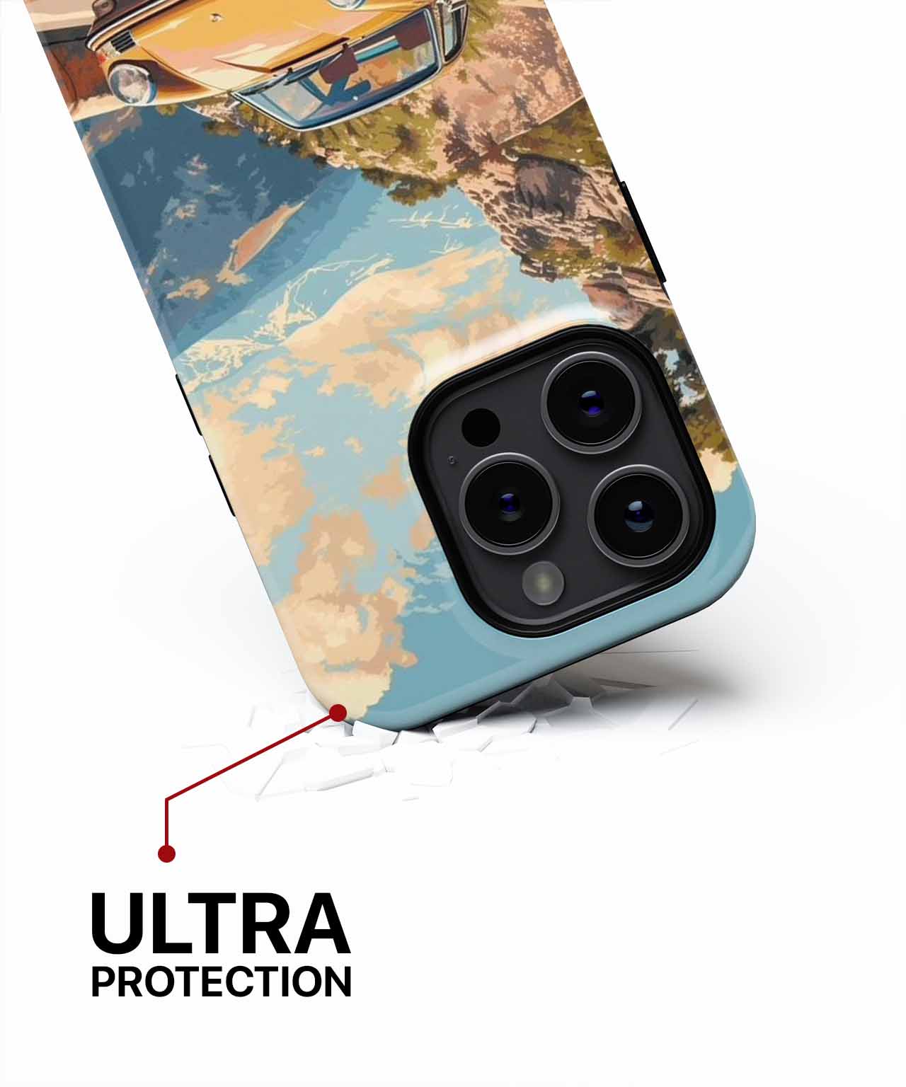 Sunny Mountain Drive Vintage Vibes iPhone case Case Cazify - Delivery Canada