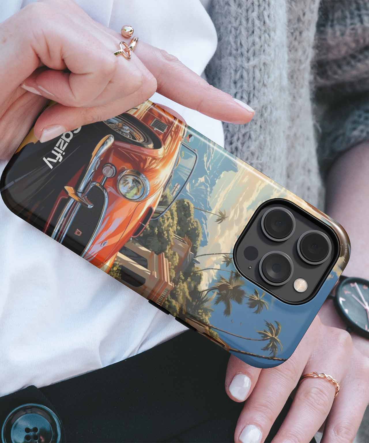 Sunny Paradise Adventure on Wheels iPhone case Case Cazify - Delivery Canada