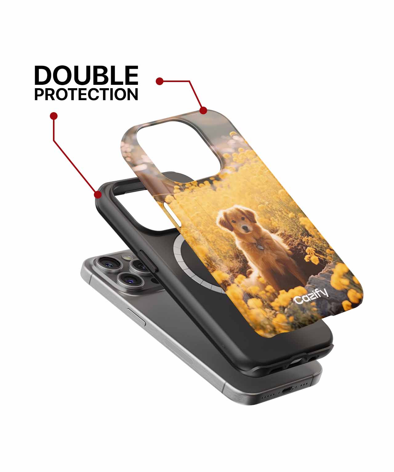Sunny Pup in a Field of Gold iPhone case Case Cazify - Delivery Canada