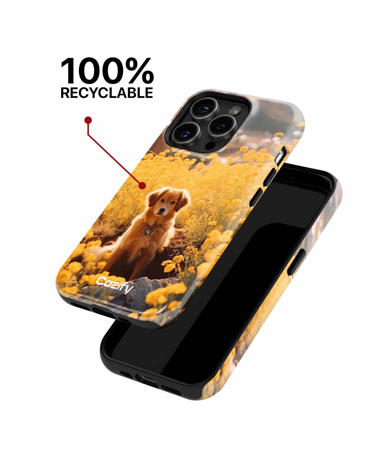 Sunny Pup in a Field of Gold iPhone case Case Cazify - Delivery Canada