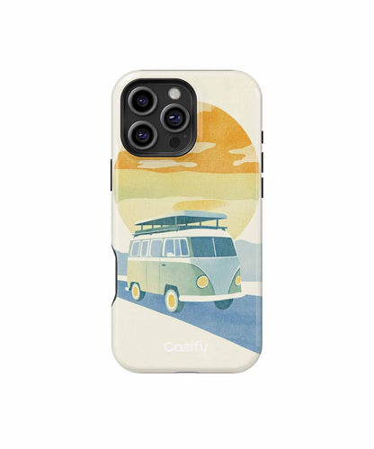 Sunny Road Trip Adventure with a Vintage Van iPhone case Case Cazify - Delivery Canada