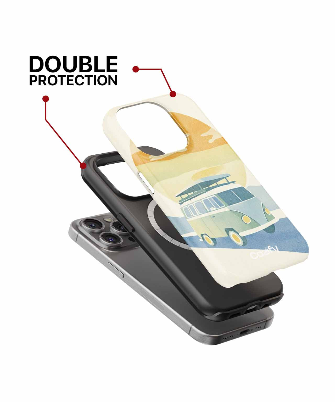 Sunny Road Trip Adventure with a Vintage Van iPhone case Case Cazify - Delivery Canada