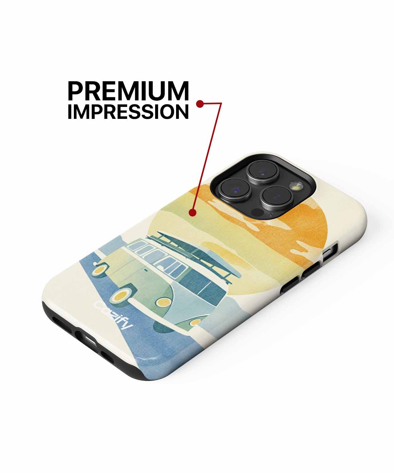 Sunny Road Trip Adventure with a Vintage Van iPhone case Case Cazify - Delivery Canada