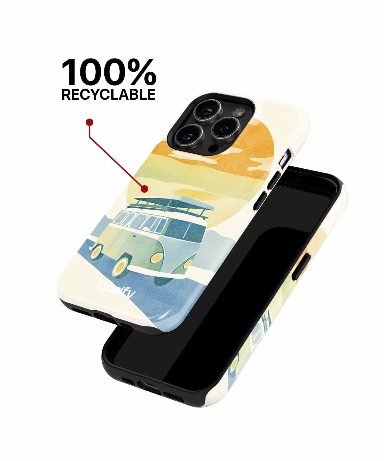 Sunny Road Trip Adventure with a Vintage Van iPhone case Case Cazify - Delivery Canada