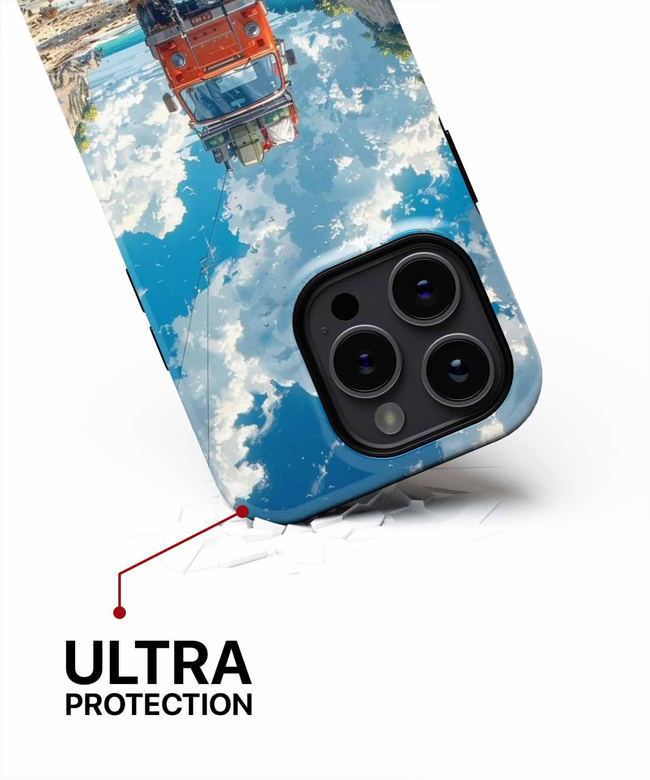 Sunny Road Trip Adventure with Clouds iPhone case Case Cazify - Delivery Canada