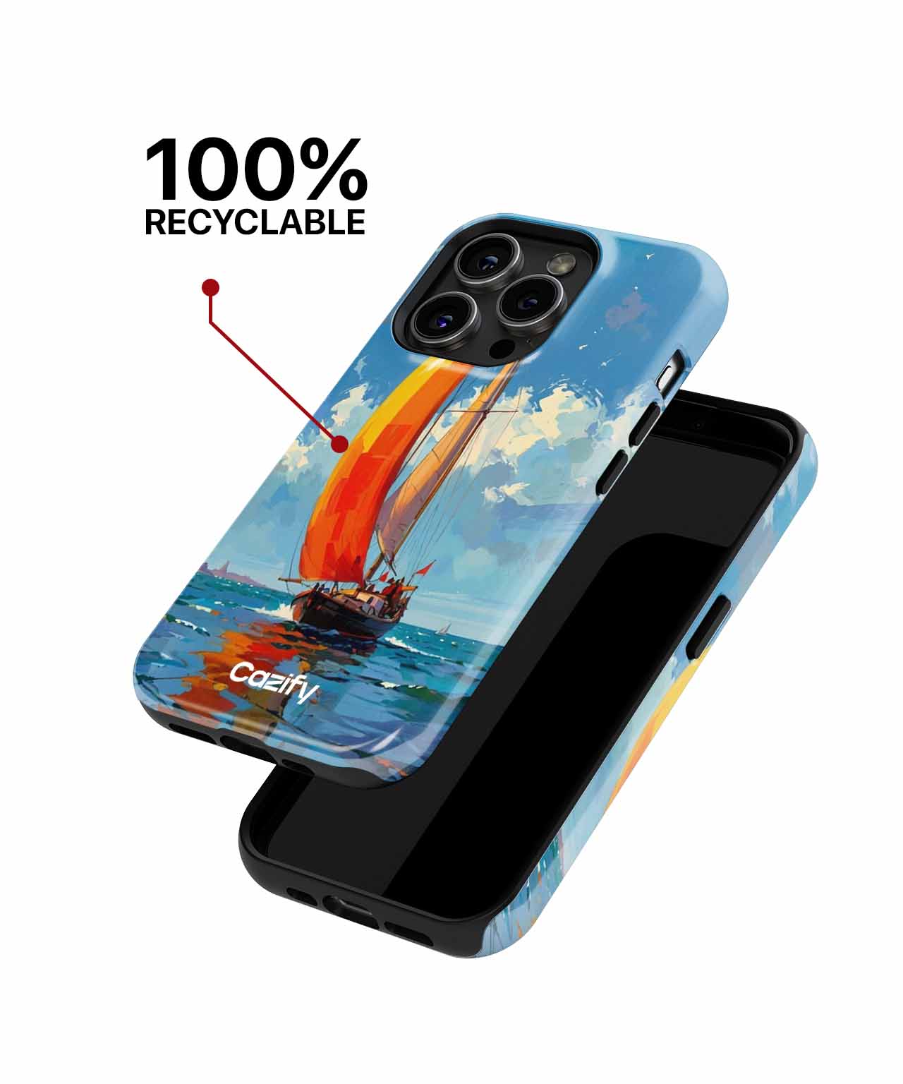 Sunny Sailing Adventure on Vibrant Waters iPhone case Case Cazify - Delivery Canada