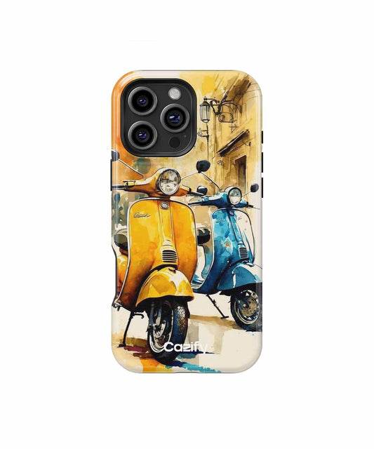 Sunny Scooter Adventure in Colors iPhone case Case Cazify - Delivery Canada