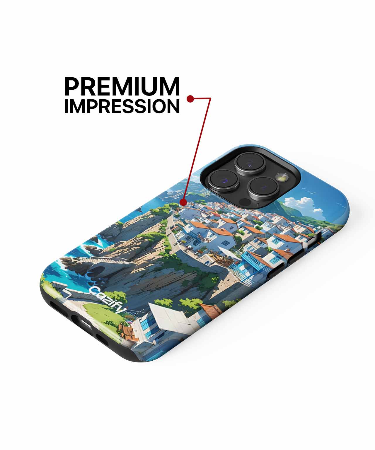 Sunny Seaside Village Dreamscape iPhone case Case Cazify - Delivery Canada