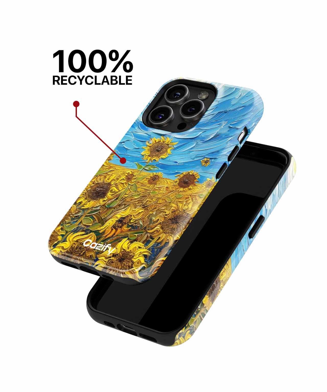 Sunny Side Up Vibrant Sunflower Field iPhone case Case Cazify - Delivery Canada