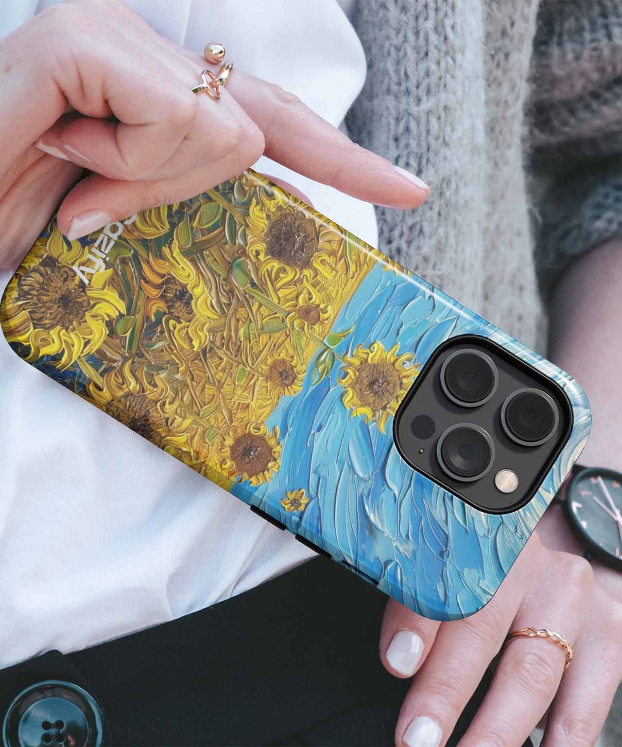 Sunny Side Up Vibrant Sunflower Field iPhone case Case Cazify - Delivery Canada