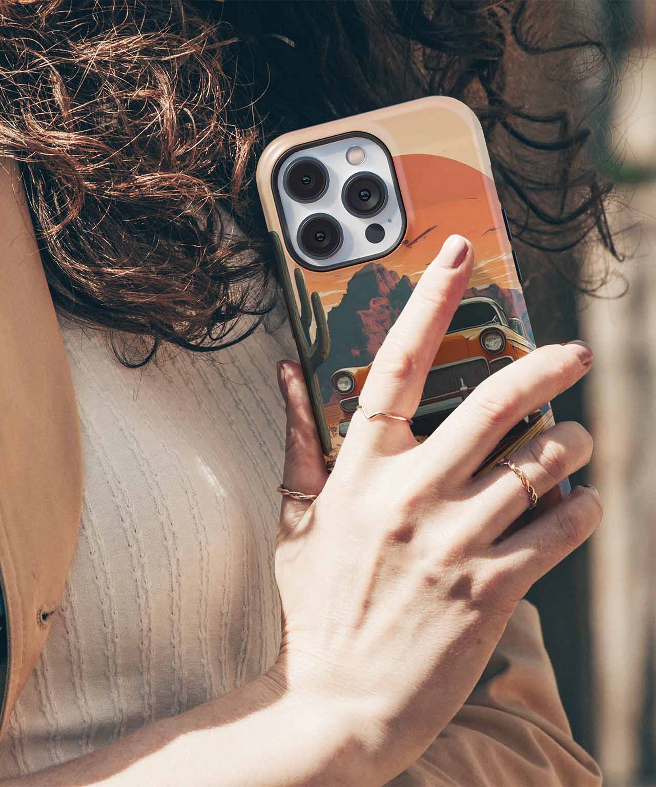 Sunny Vintage Road Trip Adventure iPhone case Case Cazify - Delivery Canada