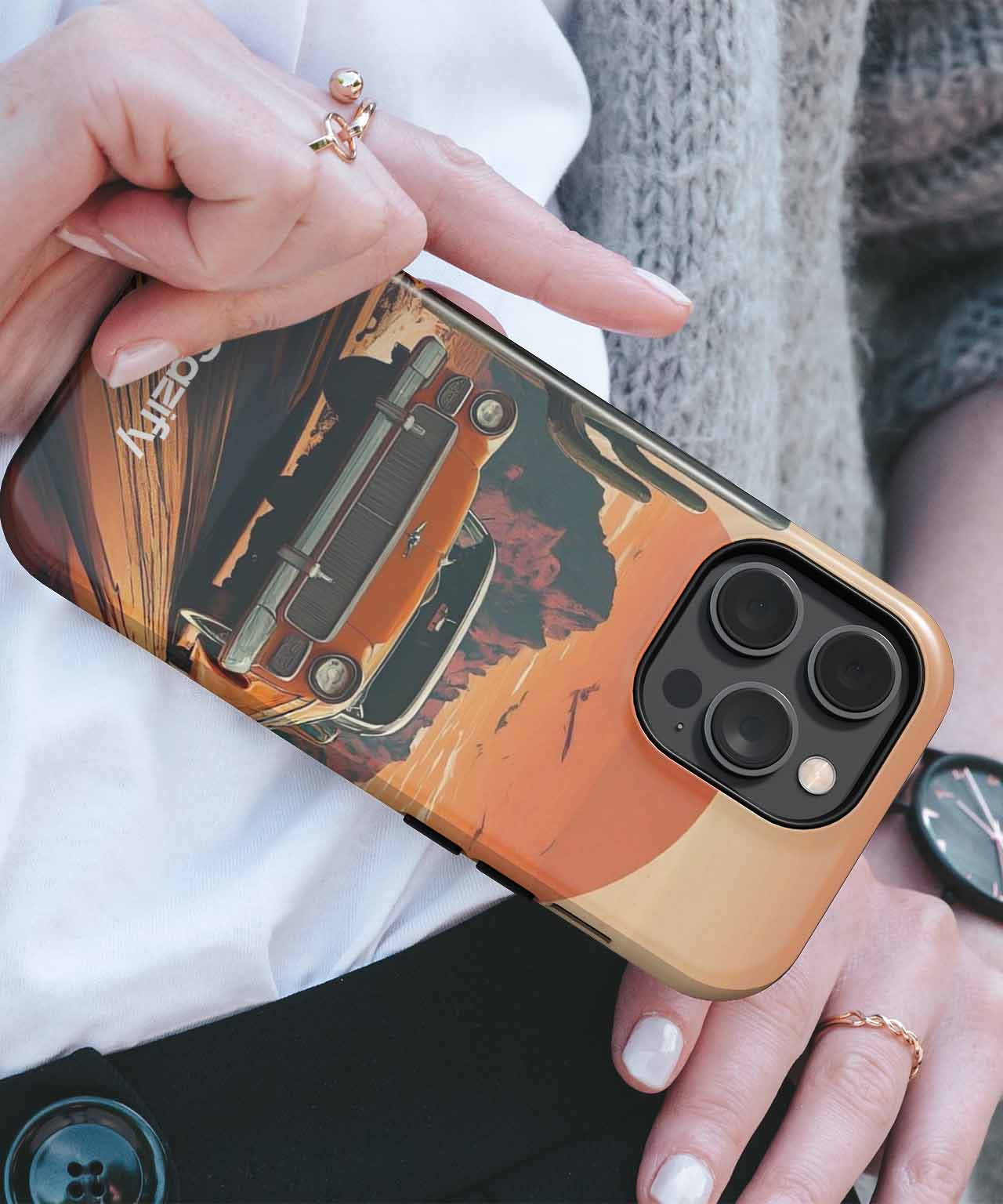 Sunny Vintage Road Trip Adventure iPhone case Case Cazify - Delivery Canada