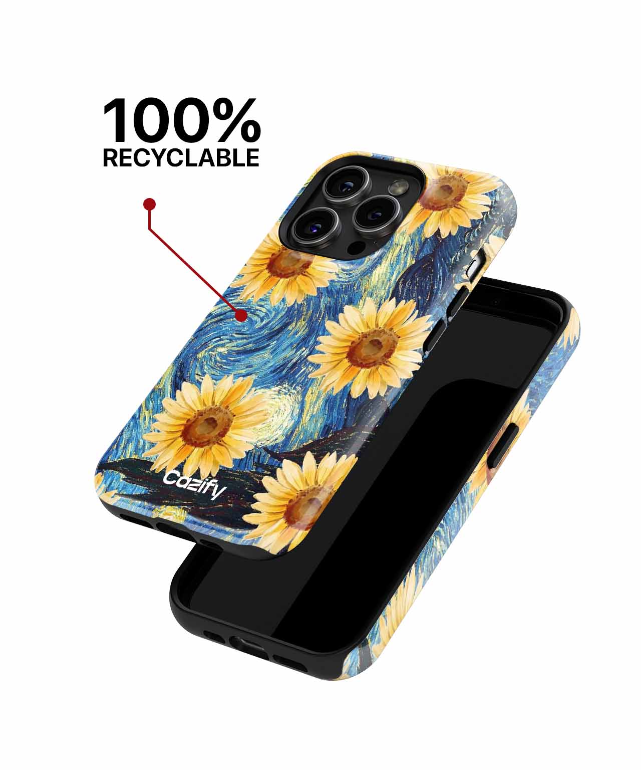 Sunny Whirls of Joyful Blooms iPhone case Case Cazify - Delivery Canada