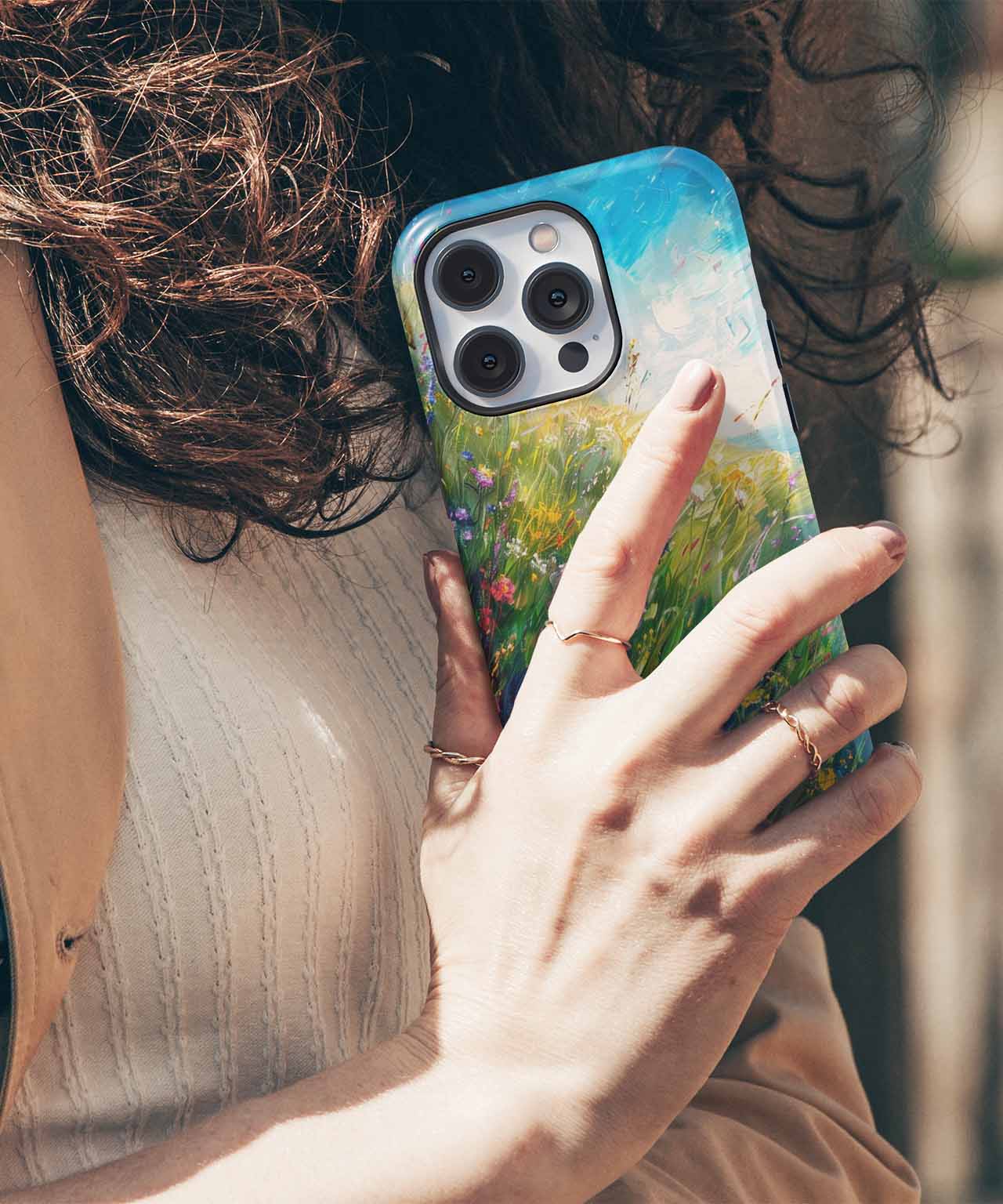 Sunny Wildflower Dance in the Breeze iPhone case Case Cazify - Delivery Canada