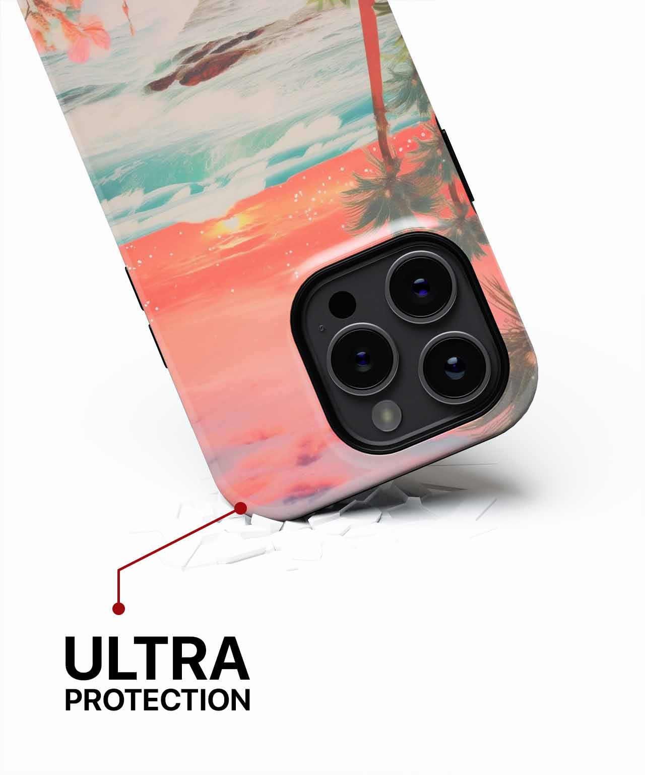 Sunset Beach Bliss with Vibrant Flowers iPhone case Case Cazify - Delivery Canada