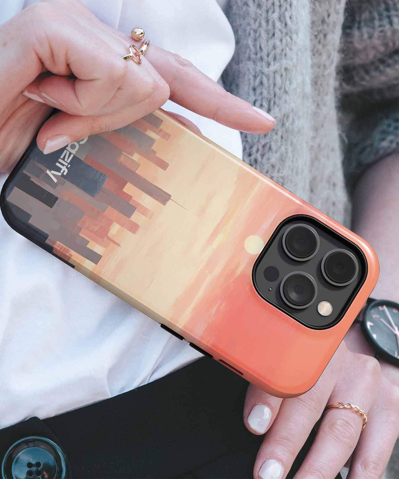 Sunset Over Urban Dreams iPhone case Case Cazify - Delivery Canada