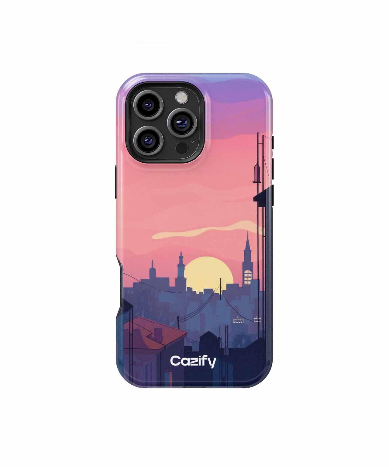 Sunset Serenade Over City Streets iPhone case Case Cazify - Delivery Canada