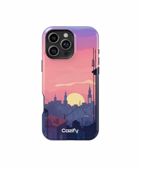 Sunset Serenade Over City Streets iPhone case Case Cazify - Delivery Canada