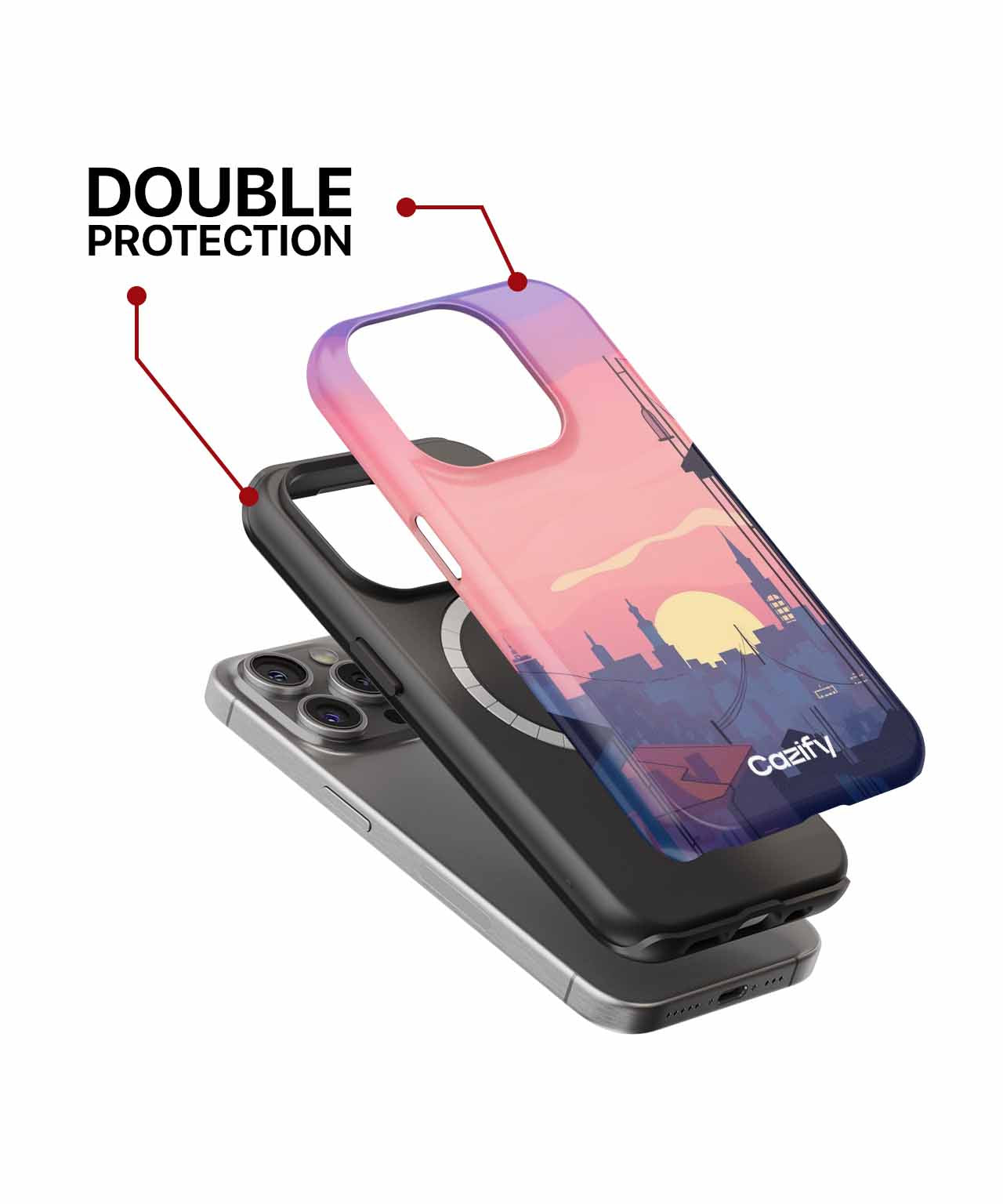 Sunset Serenade Over City Streets iPhone case Case Cazify - Delivery Canada