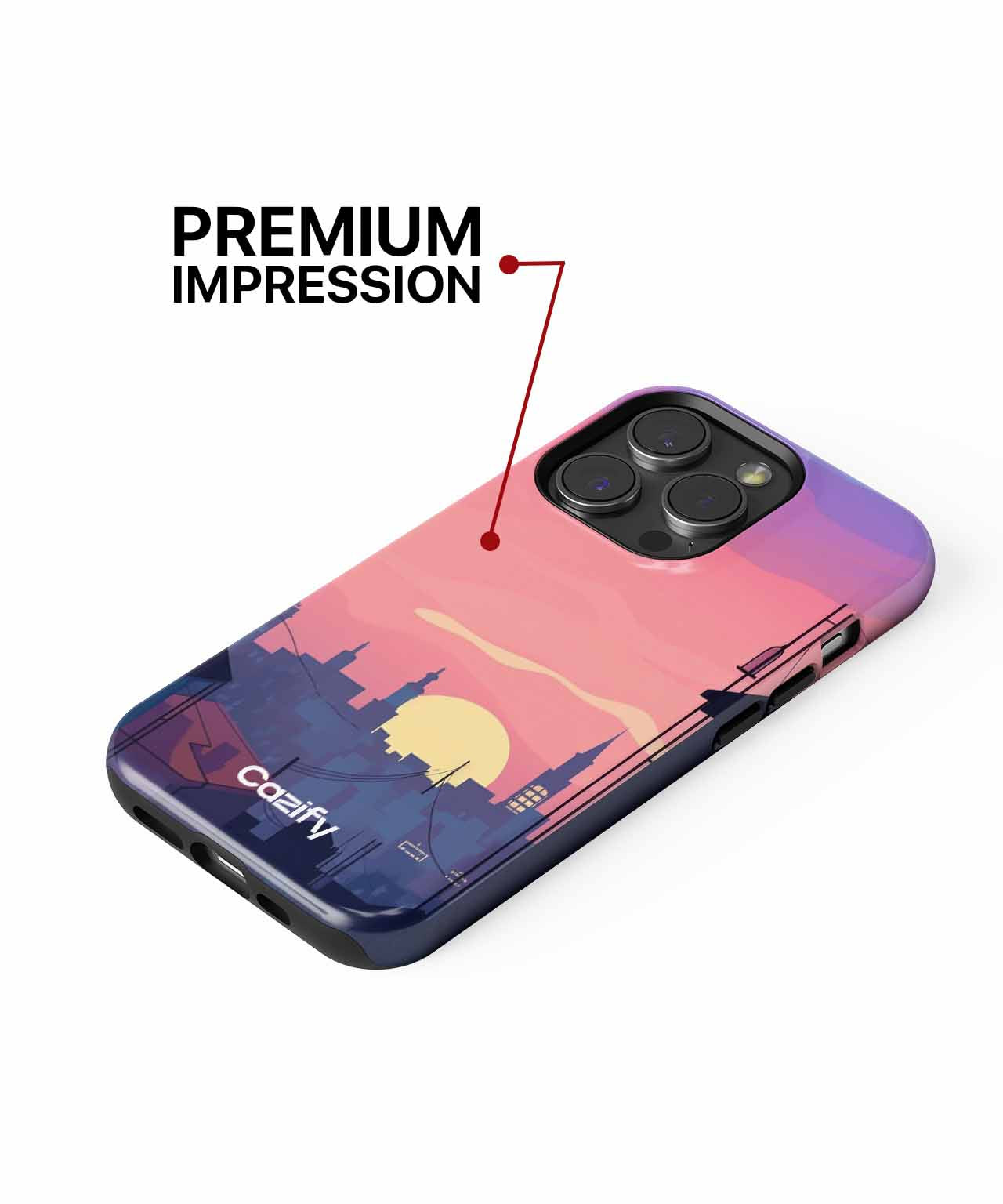Sunset Serenade Over City Streets iPhone case Case Cazify - Delivery Canada