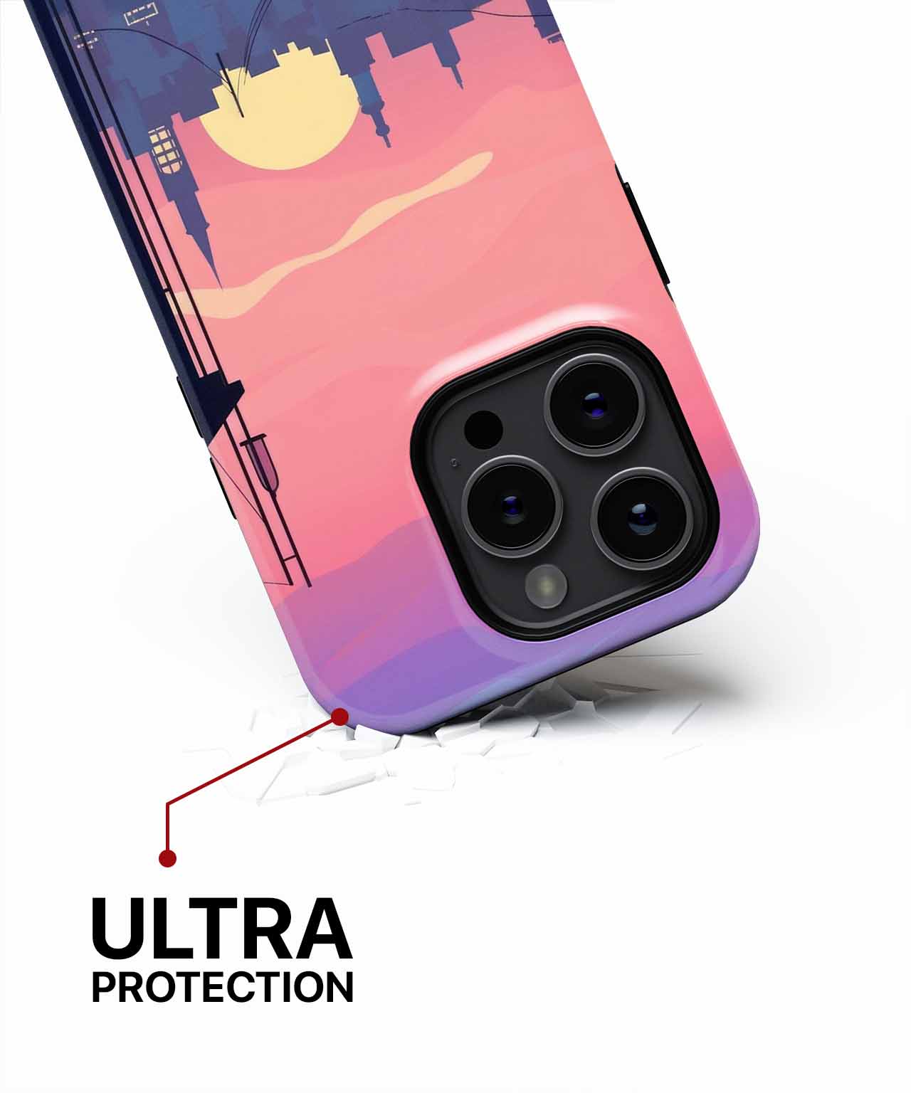 Sunset Serenade Over City Streets iPhone case Case Cazify - Delivery Canada