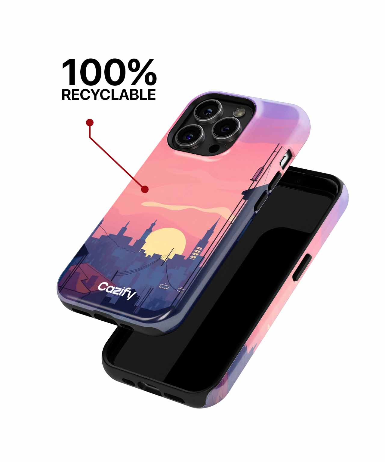 Sunset Serenade Over City Streets iPhone case Case Cazify - Delivery Canada