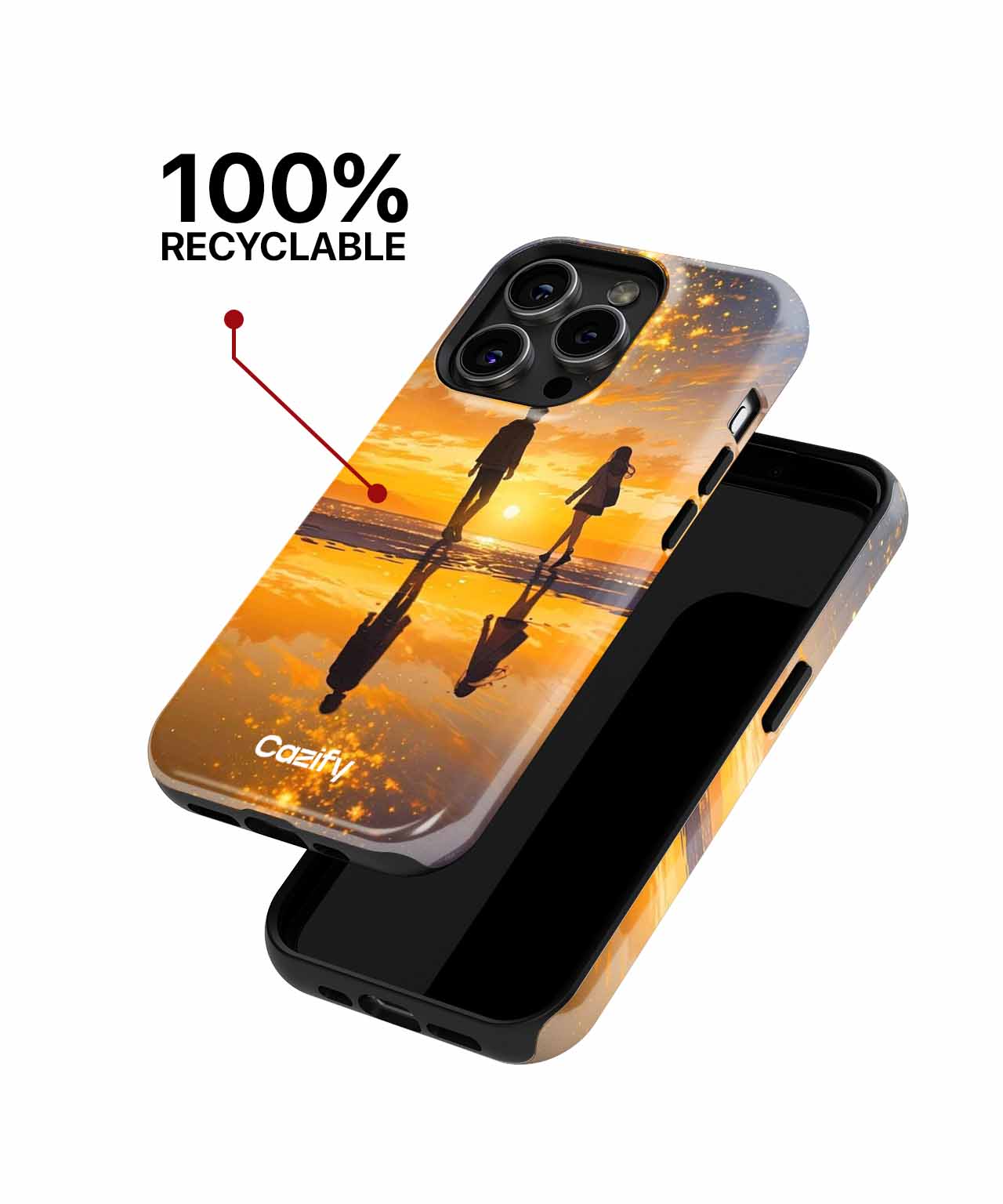 Sunset Silhouettes Reminiscing Togetherness iPhone case Case Cazify - Delivery Canada