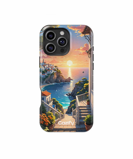 Sunset Stroll by the Ocean Breeze iPhone case Case Cazify - Delivery Canada