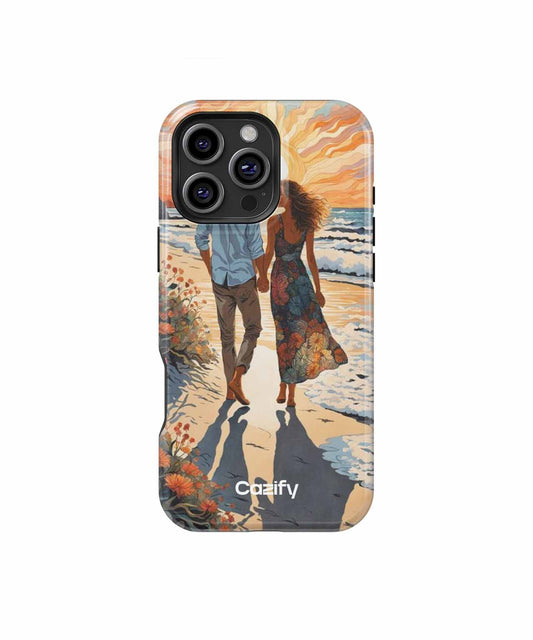 Sunset Stroll with Sand and Sea iPhone case Case Cazify - Delivery Canada