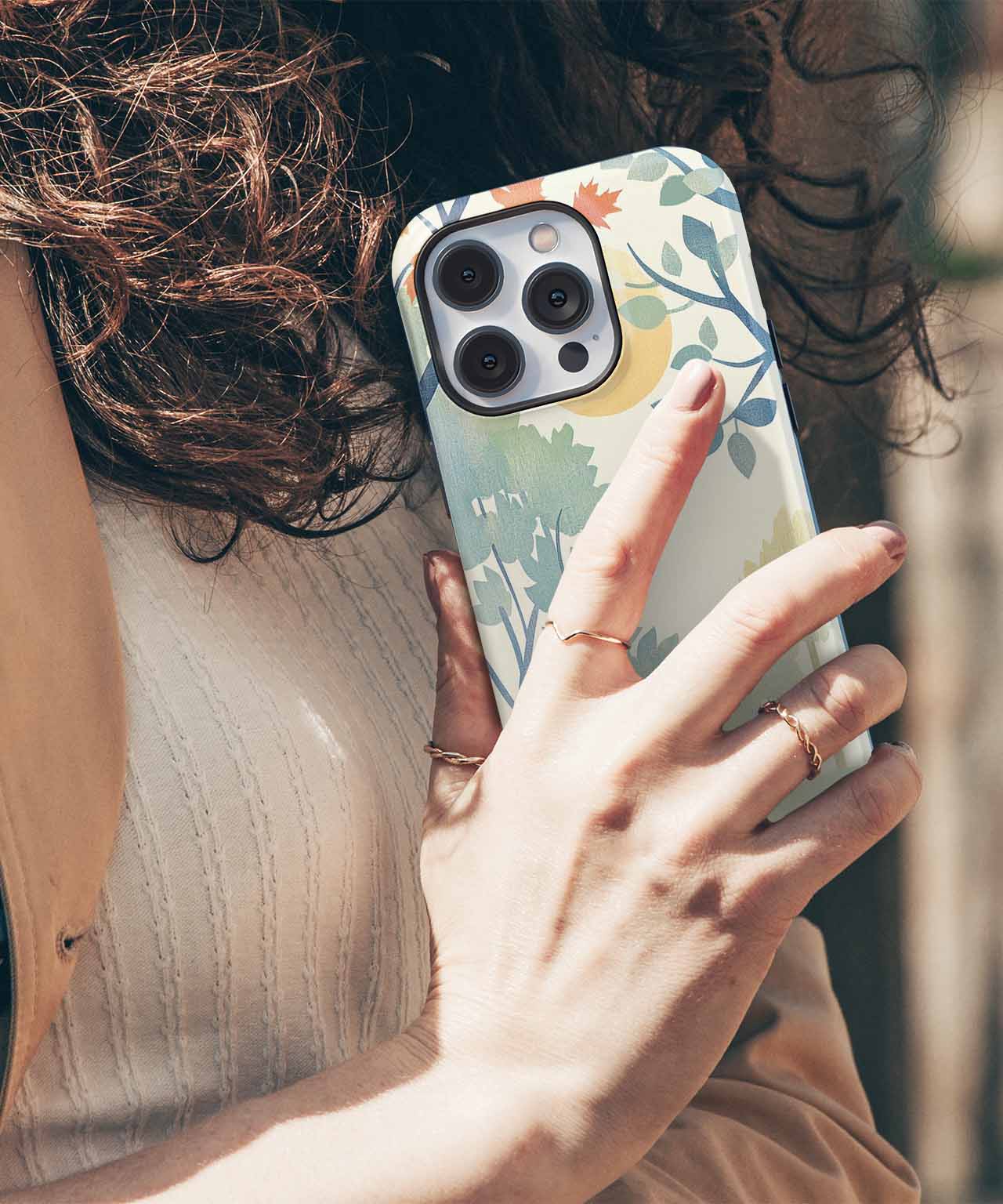 Sunshine and Fall Leaves Dance iPhone case Case Cazify - Delivery Canada