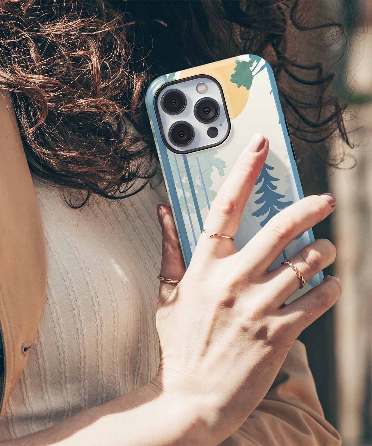 Sunshine Camping Adventure in the Woods iPhone case Case Cazify - Delivery Canada