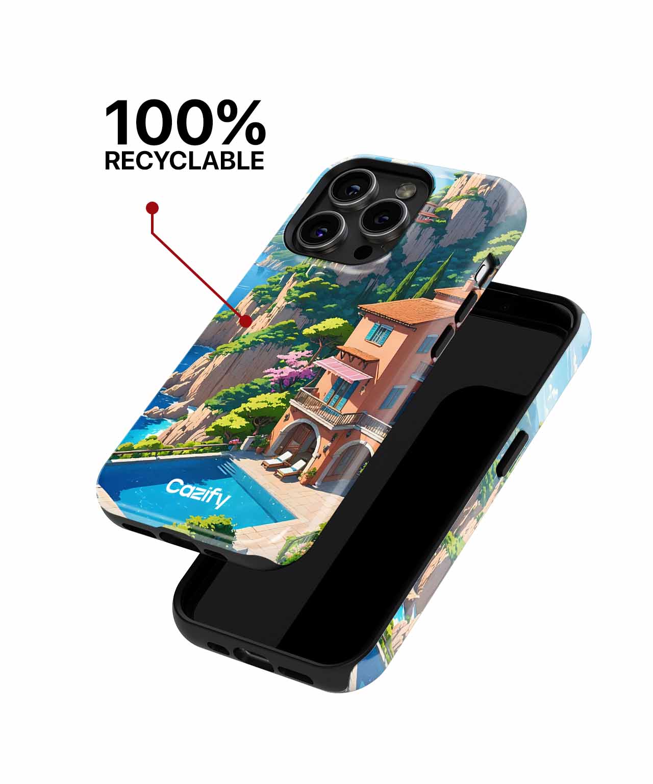 Sunshine Villa with Ocean View iPhone case Case Cazify - Delivery Canada