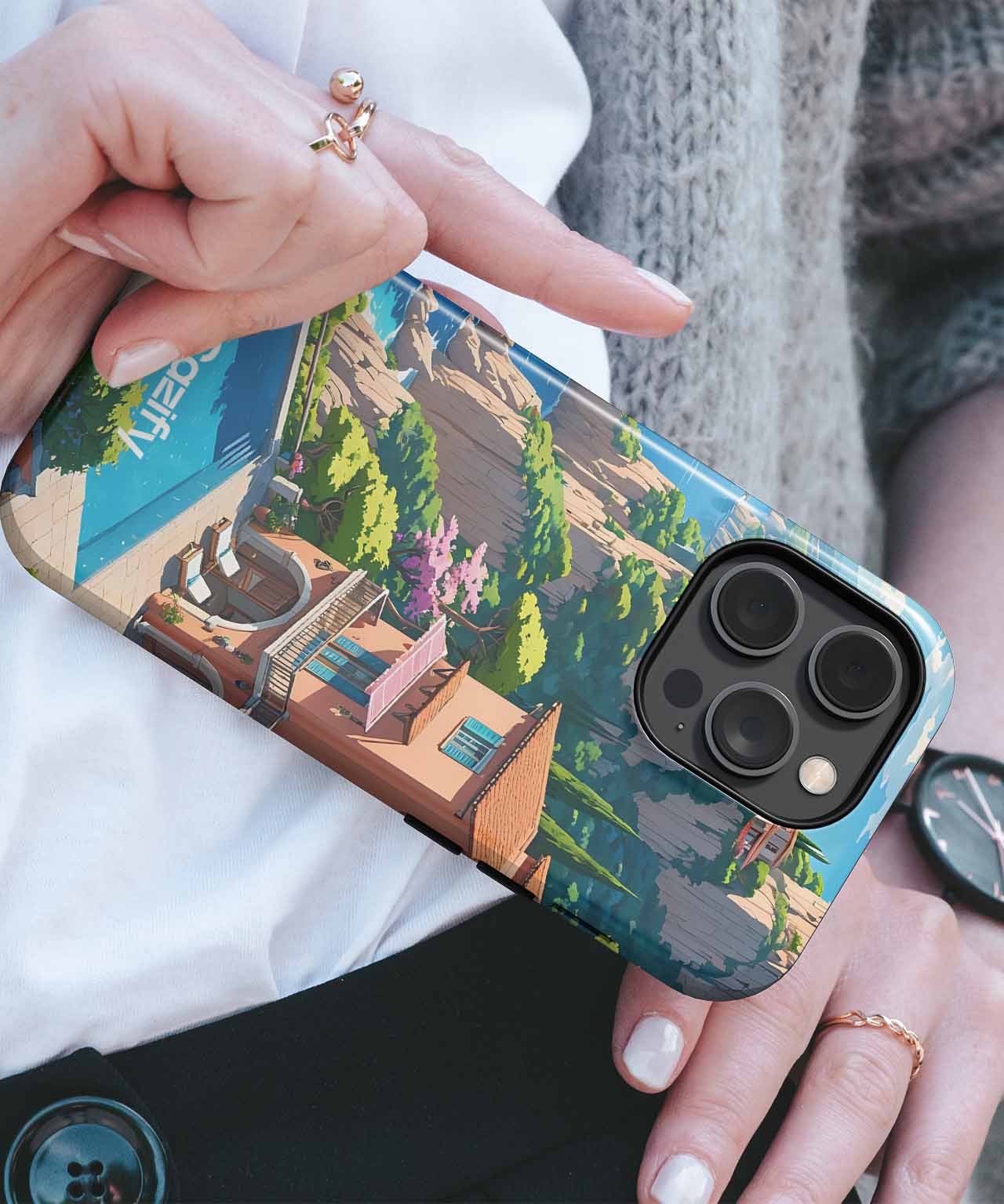 Sunshine Villa with Ocean View iPhone case Case Cazify - Delivery Canada