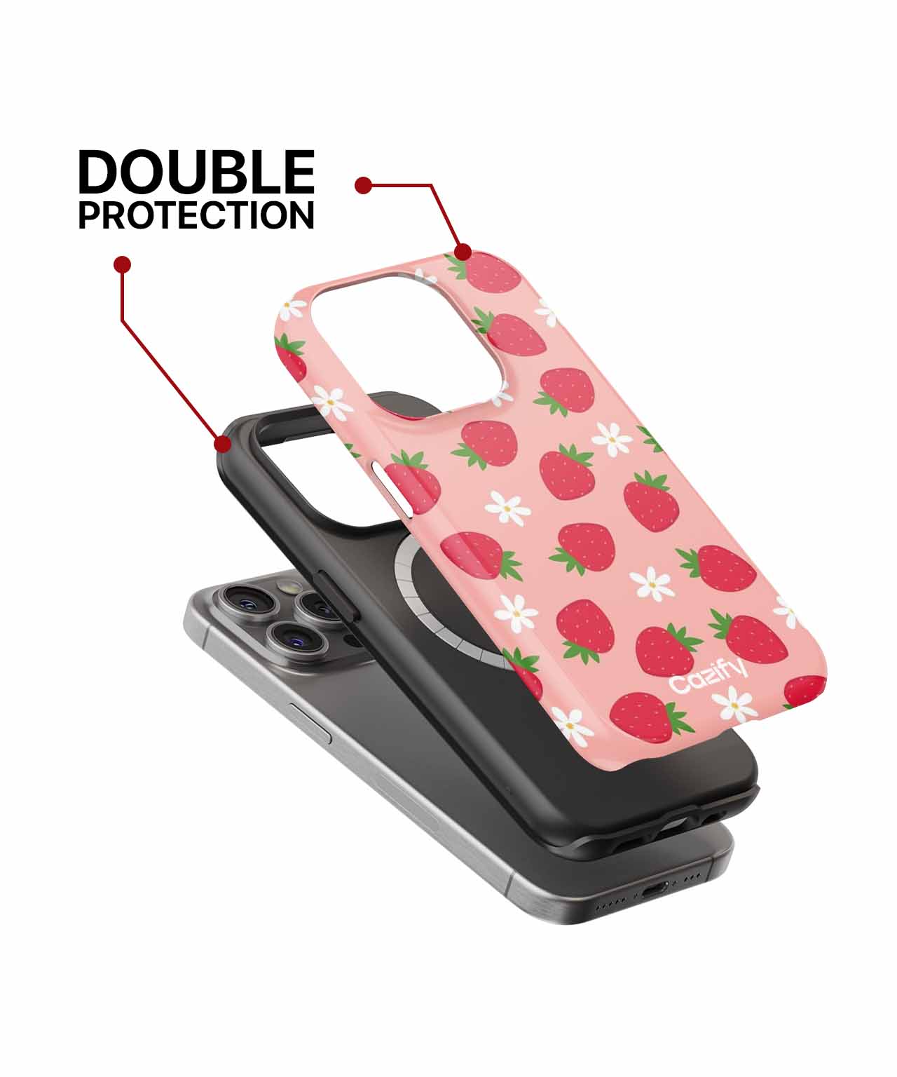 Sweet Berry Delight with Tiny Flowers iPhone case Case Cazify - Delivery Canada
