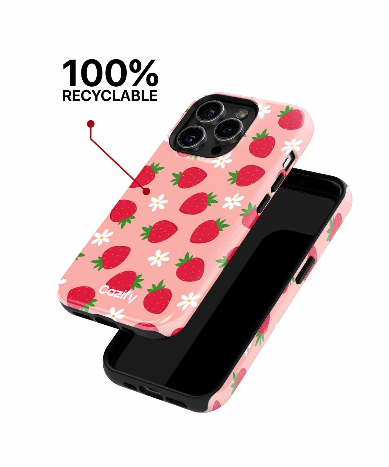 Sweet Berry Delight with Tiny Flowers iPhone case Case Cazify - Delivery Canada