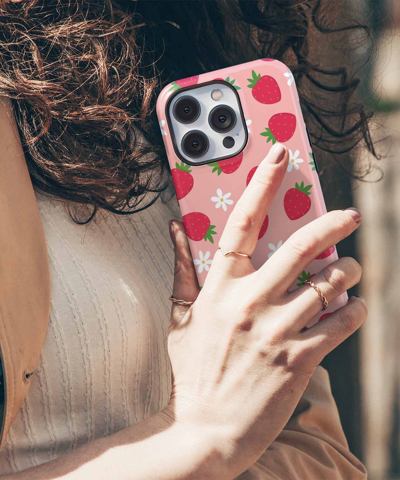 Sweet Berry Delight with Tiny Flowers iPhone case Case Cazify - Delivery Canada
