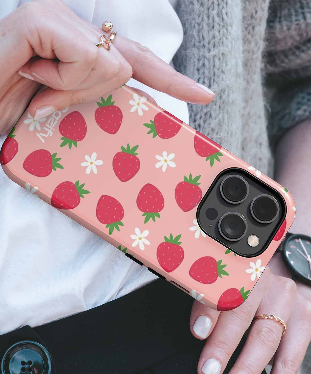 Sweet Berry Delight with Tiny Flowers iPhone case Case Cazify - Delivery Canada