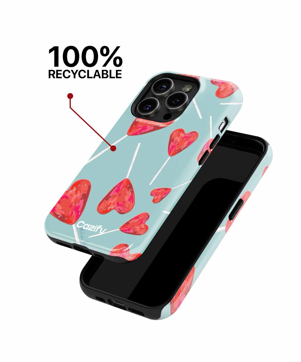 Sweet Heart Lollipops Dance Across the Sky iPhone case Case Cazify - Delivery Canada