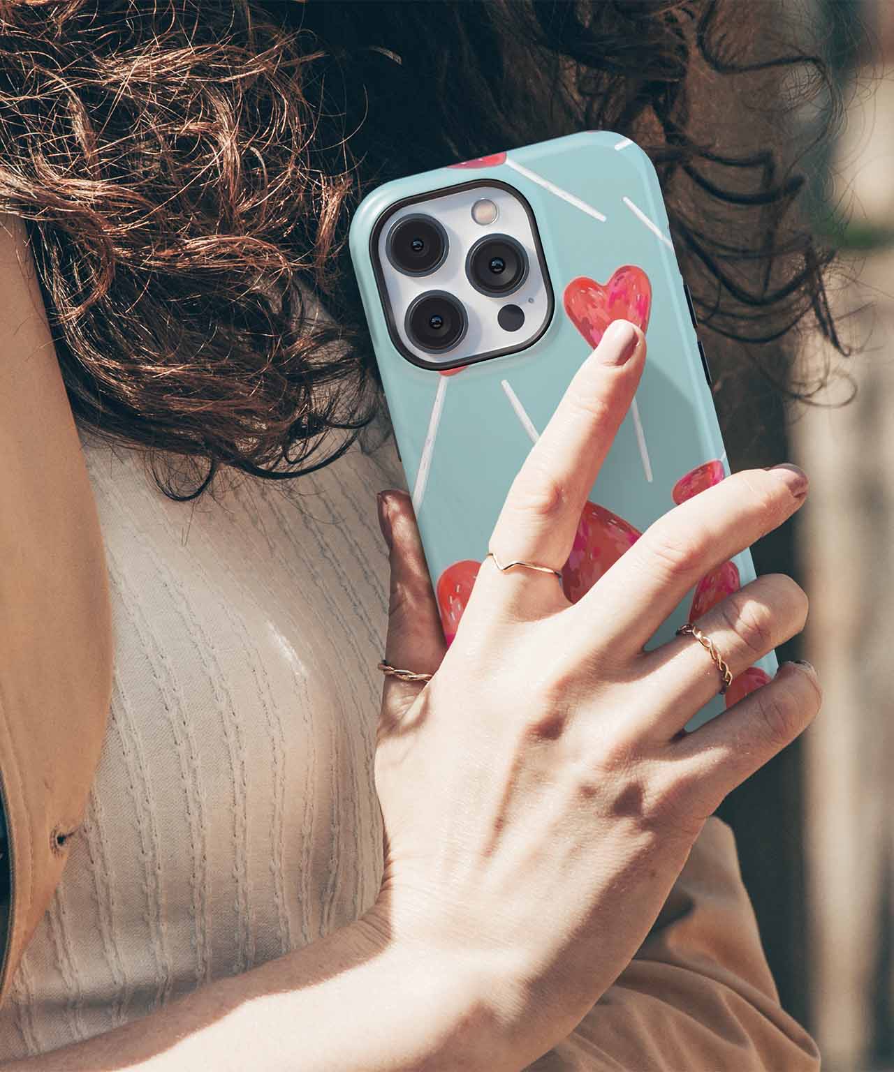 Sweet Heart Lollipops Dance Across the Sky iPhone case Case Cazify - Delivery Canada