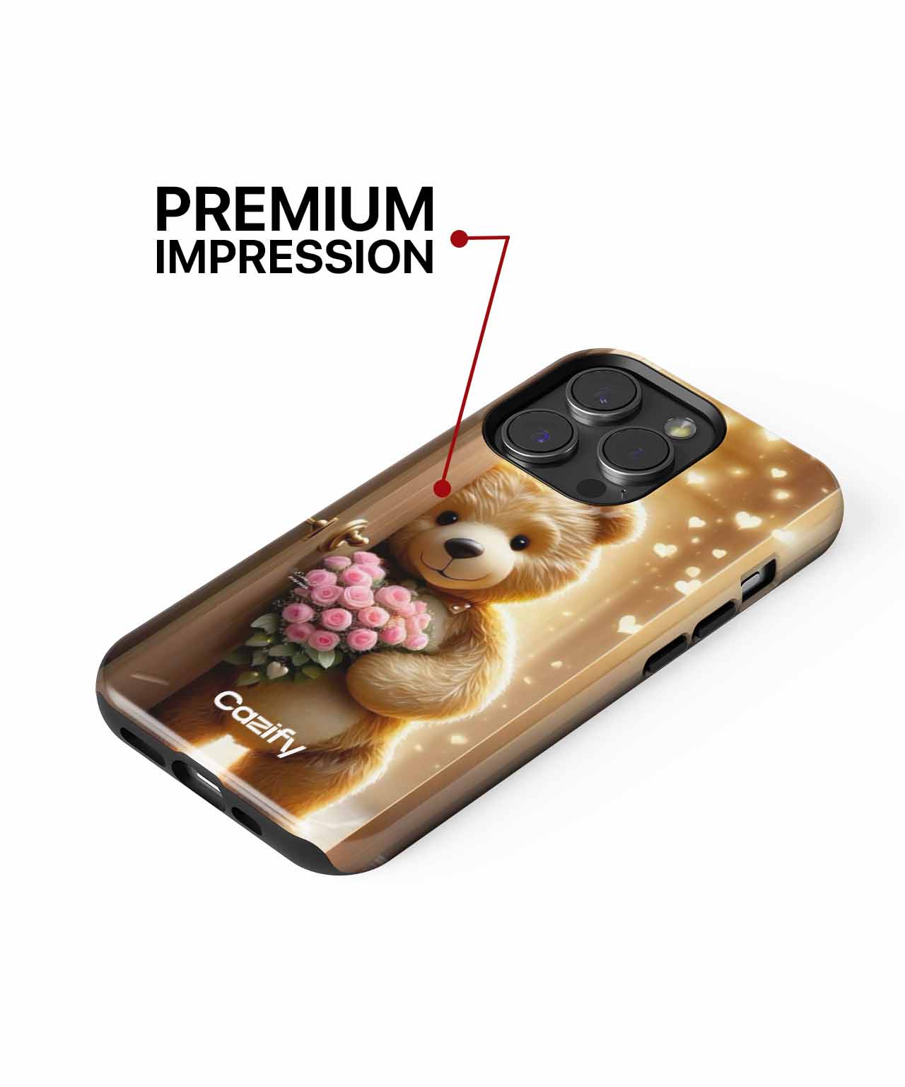 Sweet Heartfelt Teddy Bear Surprise iPhone case Case Cazify - Delivery Canada