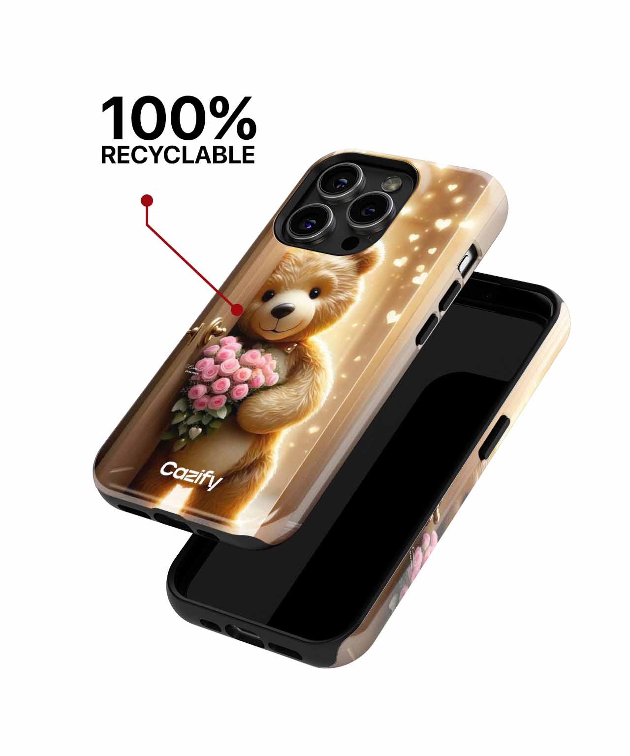 Sweet Heartfelt Teddy Bear Surprise iPhone case Case Cazify - Delivery Canada