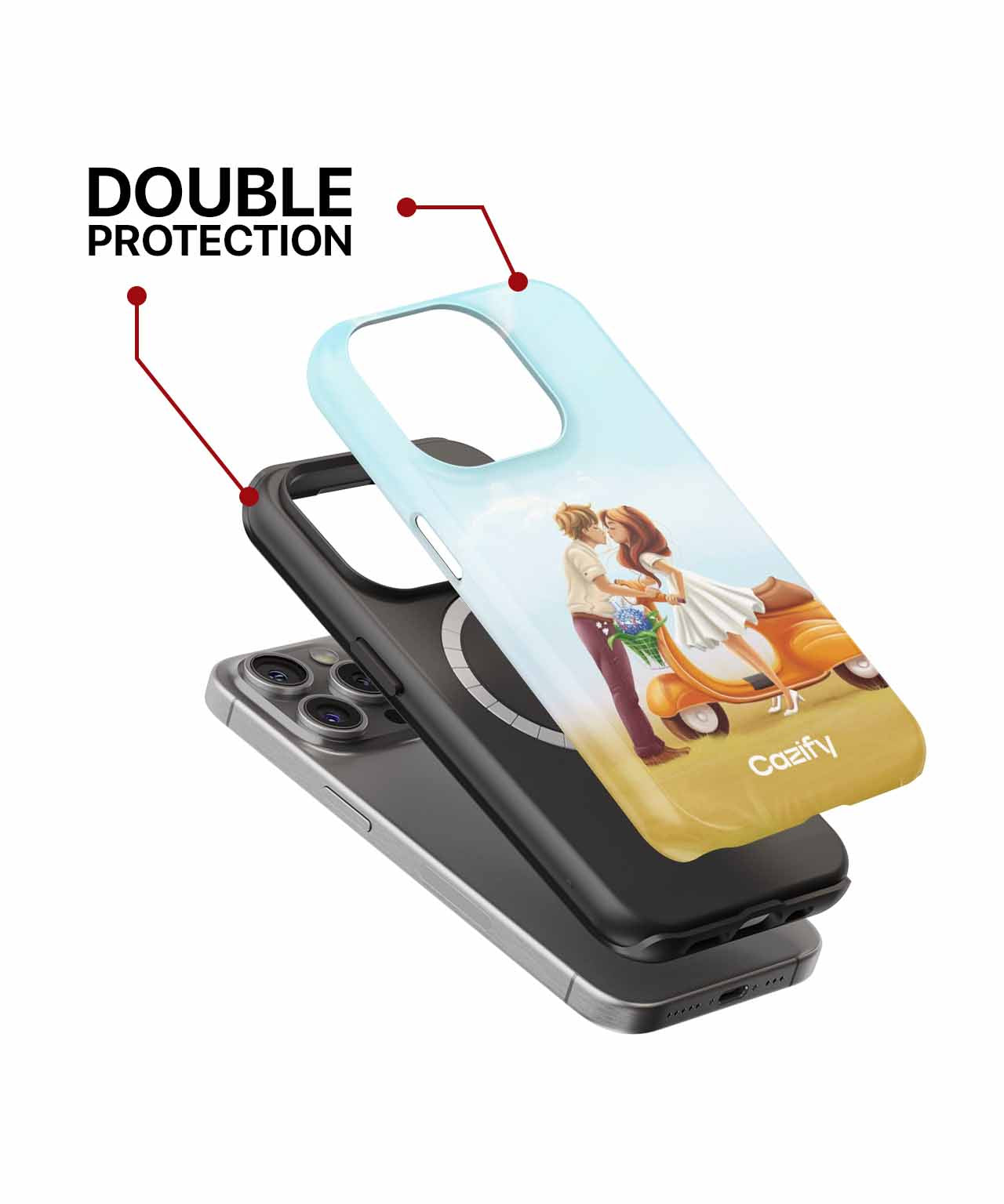 Sweet Summer Love on a Scooter iPhone case Case Cazify - Delivery Canada