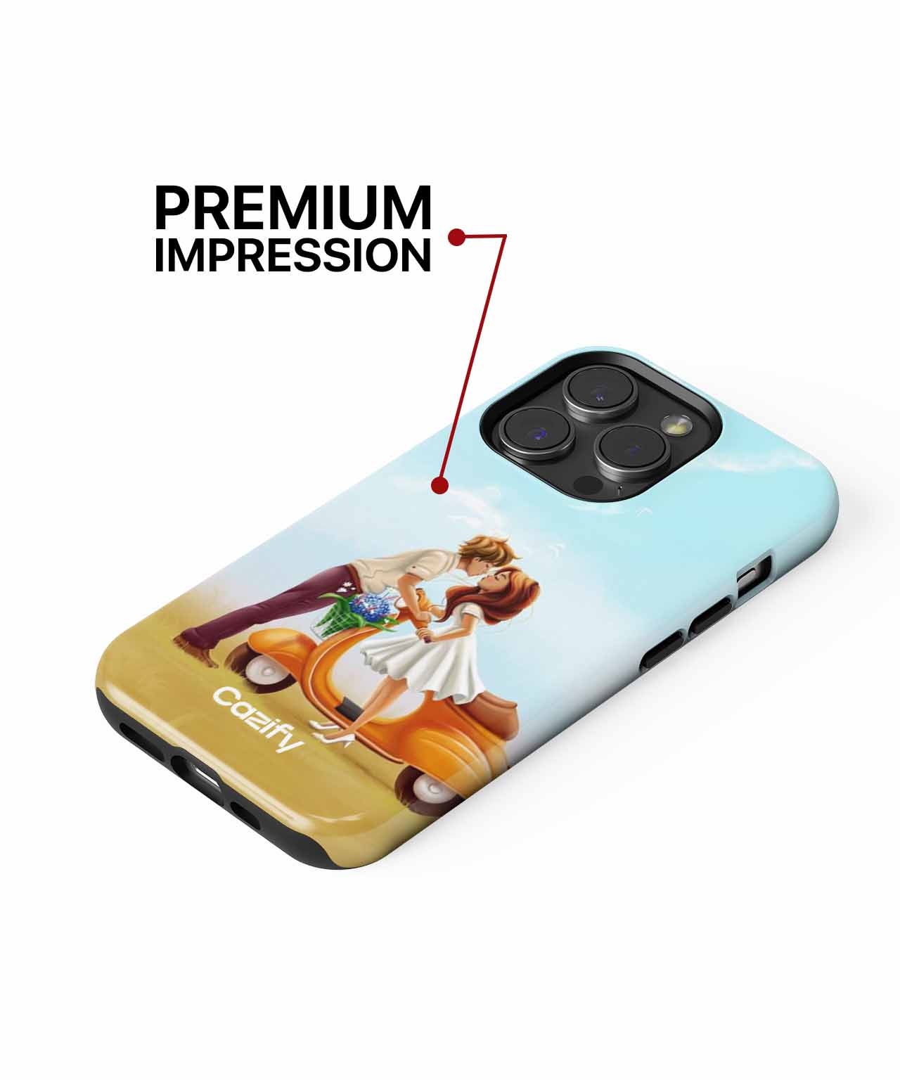 Sweet Summer Love on a Scooter iPhone case Case Cazify - Delivery Canada