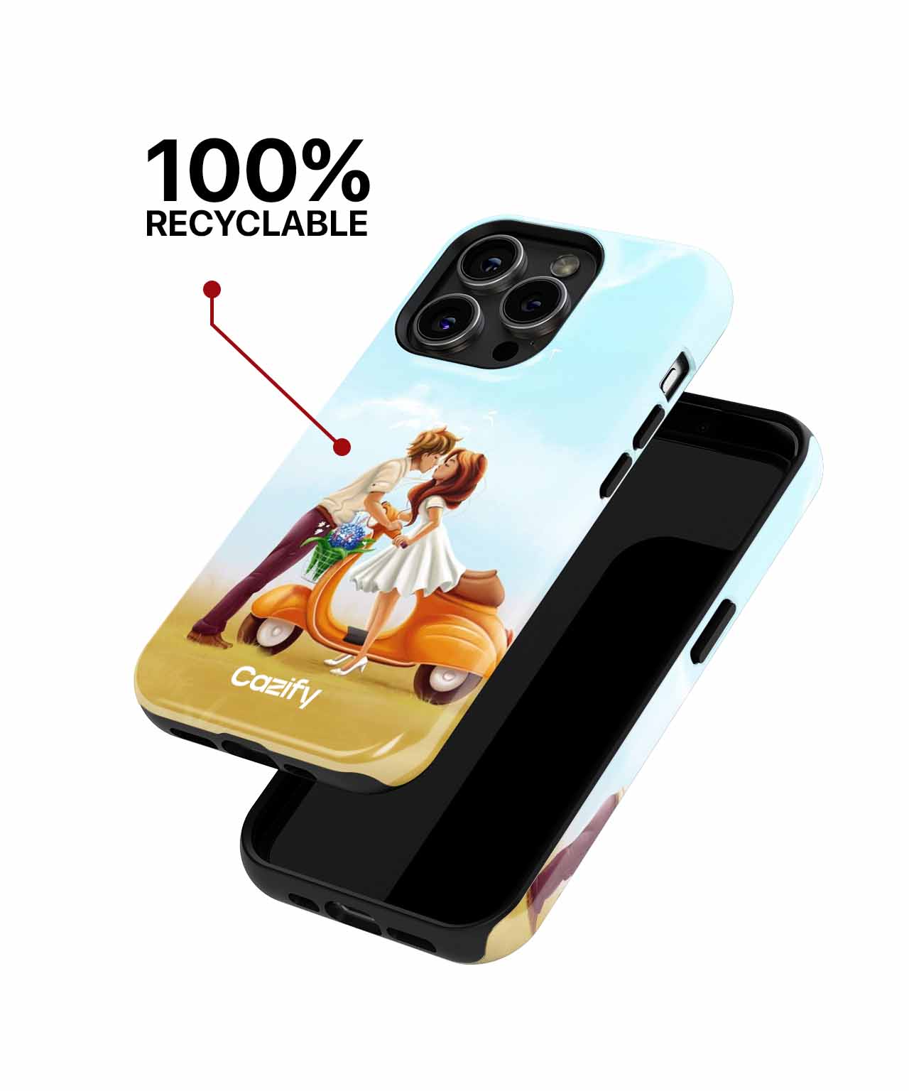Sweet Summer Love on a Scooter iPhone case Case Cazify - Delivery Canada