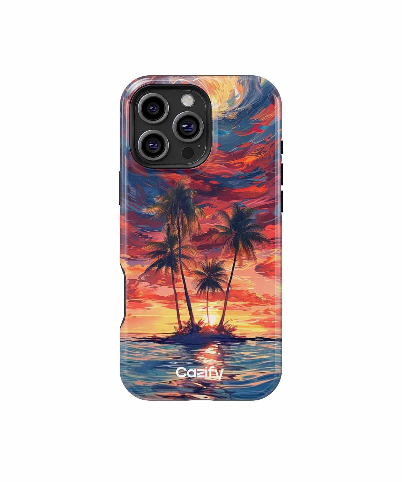 Swirling Tropical Paradise at Sunset iPhone case Case Cazify - Delivery Canada